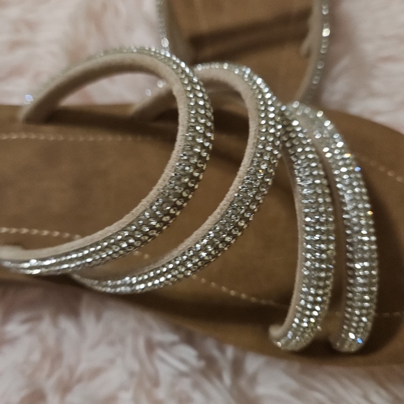 New Corkys Women's Brown and Silver Sandals - Picture 2 of 11